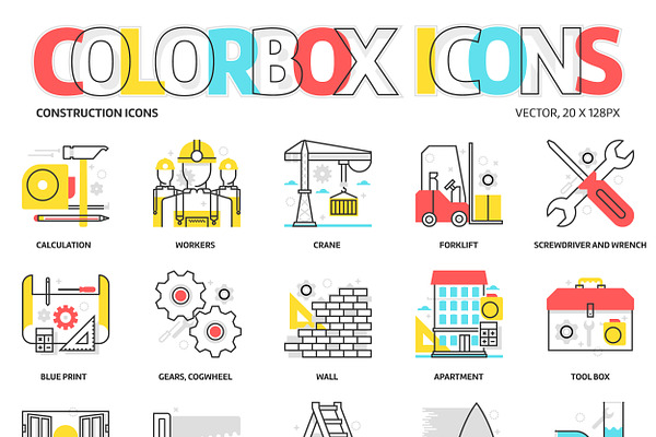 Colorbox icons, Construction
