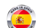 Metal badge icon, made in Spain