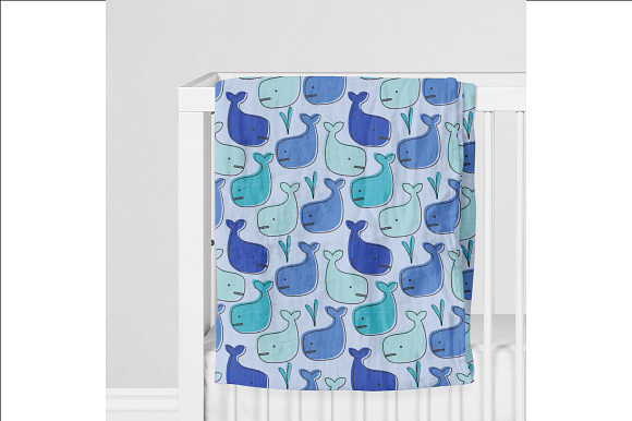 Whale Seamless Repeat Pattern in Patterns - product preview 1