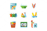 Laundry icon set