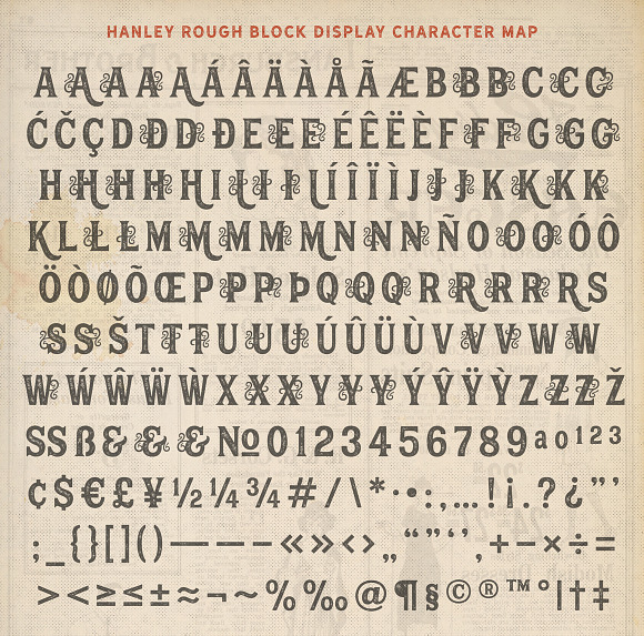 Hanley Rough Font Collection in Block Fonts - product preview 13