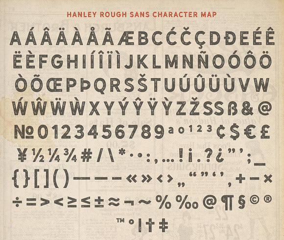 Hanley Rough Font Collection in Block Fonts - product preview 15
