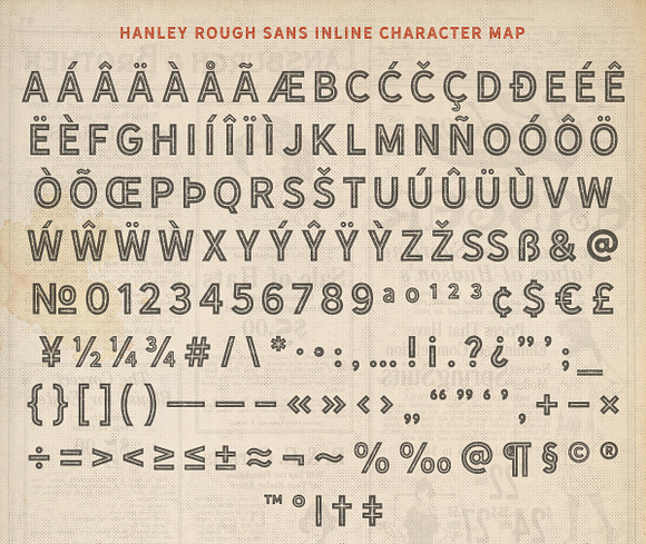 Hanley Rough Font Collection in Block Fonts - product preview 16