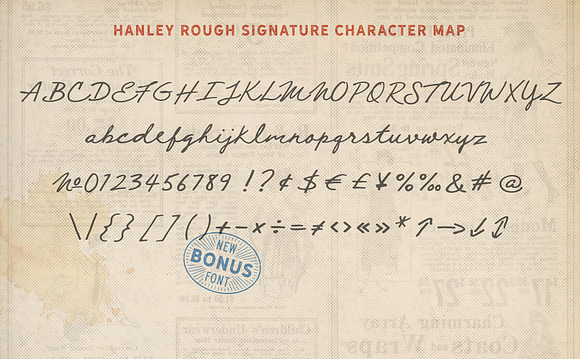 Hanley Rough Font Collection in Block Fonts - product preview 19