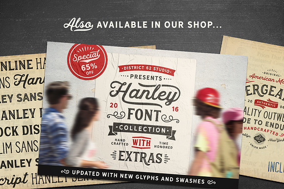 Hanley Rough Font Collection in Block Fonts - product preview 22
