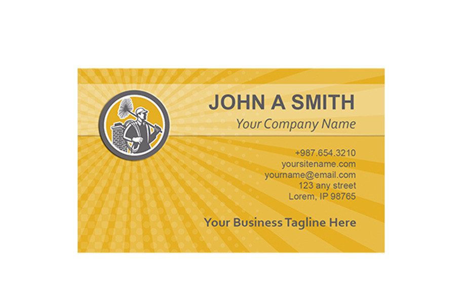 Business card template Chimney Sweep
