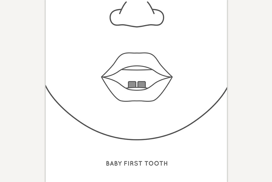 Baby first tooth in Illustrations - product preview 8