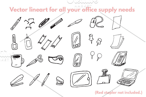 Office Doodles in Illustrations - product preview 1
