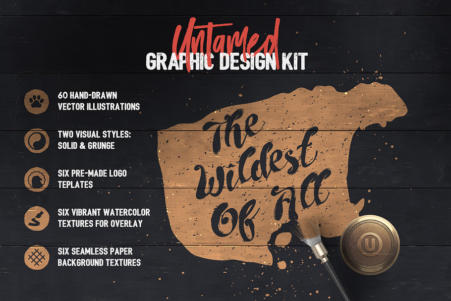 Untamed Graphic Design Kit in Illustrations - product preview 8