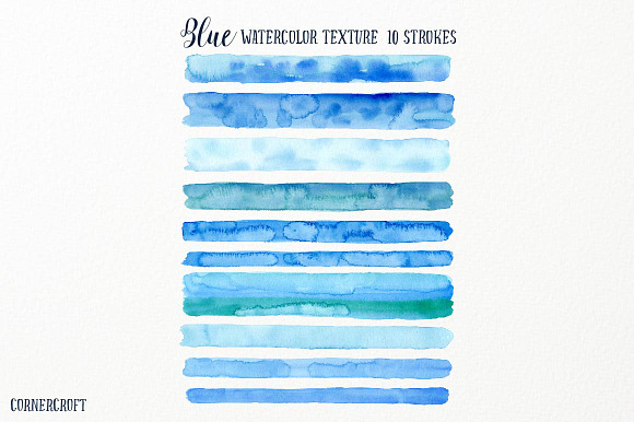 Watercolor Texture Blue in Textures - product preview 2