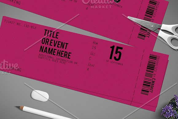 Multipurpose Simple Ticket in Card Templates - product preview 3