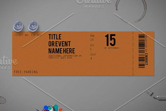 Multipurpose Simple Ticket in Card Templates - product preview 4