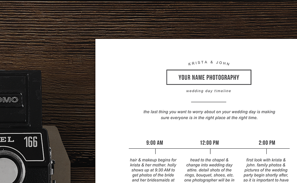 Wedding Day Timeline Template in Flyer Templates - product preview 2