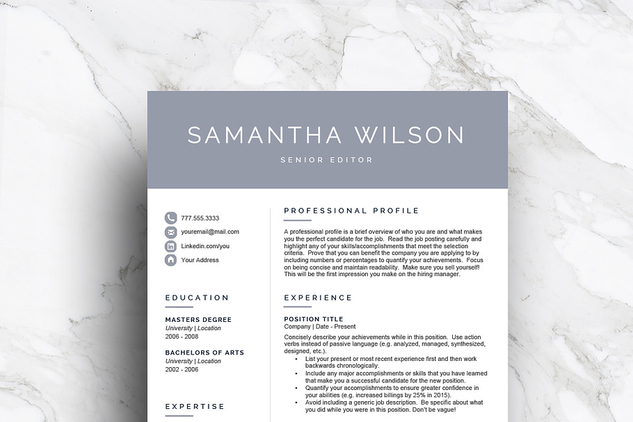 3 Page Modern Resume Template