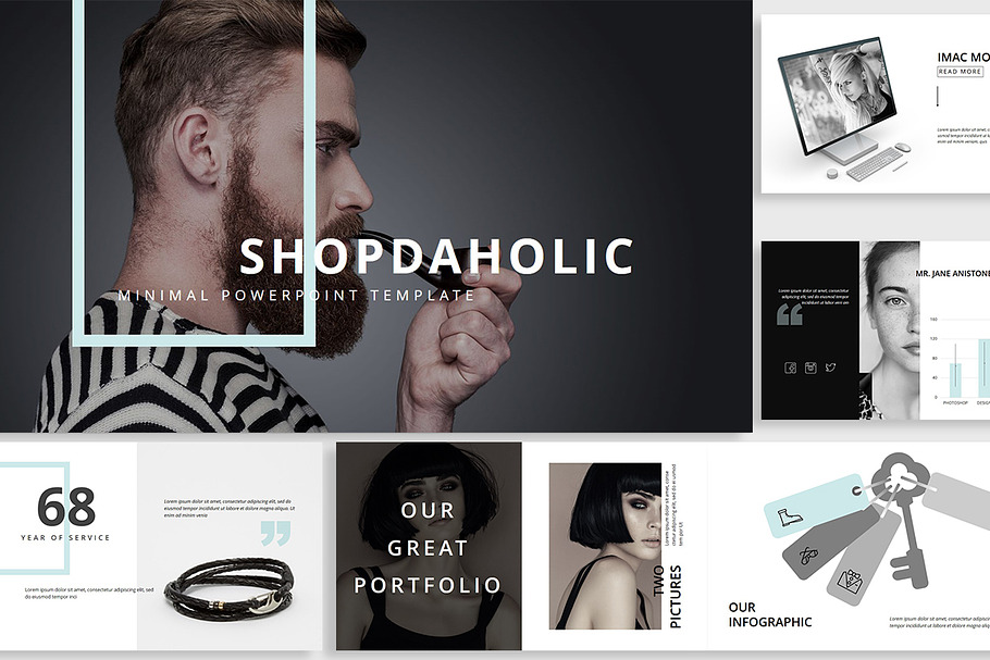 Shopdaholic - Powerpoint Template in PowerPoint Templates - product preview 8