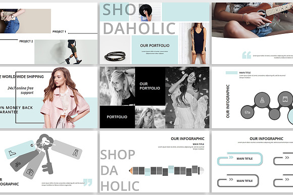 Shopdaholic - Powerpoint Template in PowerPoint Templates - product preview 6