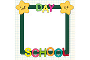 Cute Back to School theme frame