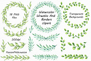 Watercolor Wreaths clipart