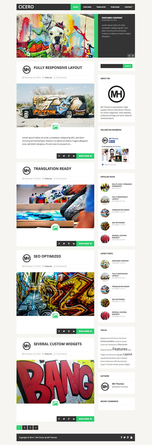 MH Cicero WordPress Theme in WordPress Blog Themes - product preview 1