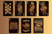 Playing cards. Golden Space.