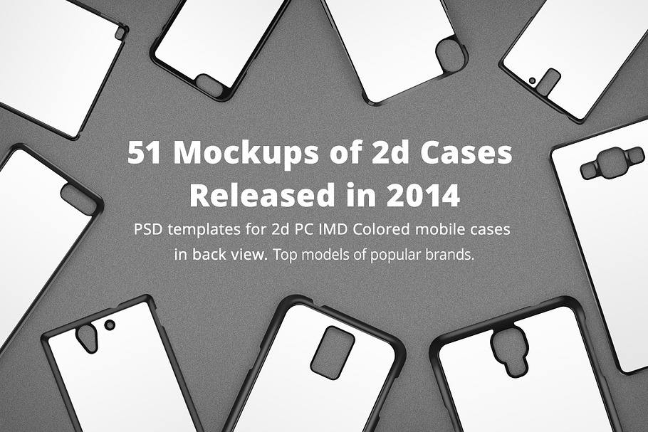 2d PC IMD Colored Phone Case Bundle  in Product Mockups - product preview 8