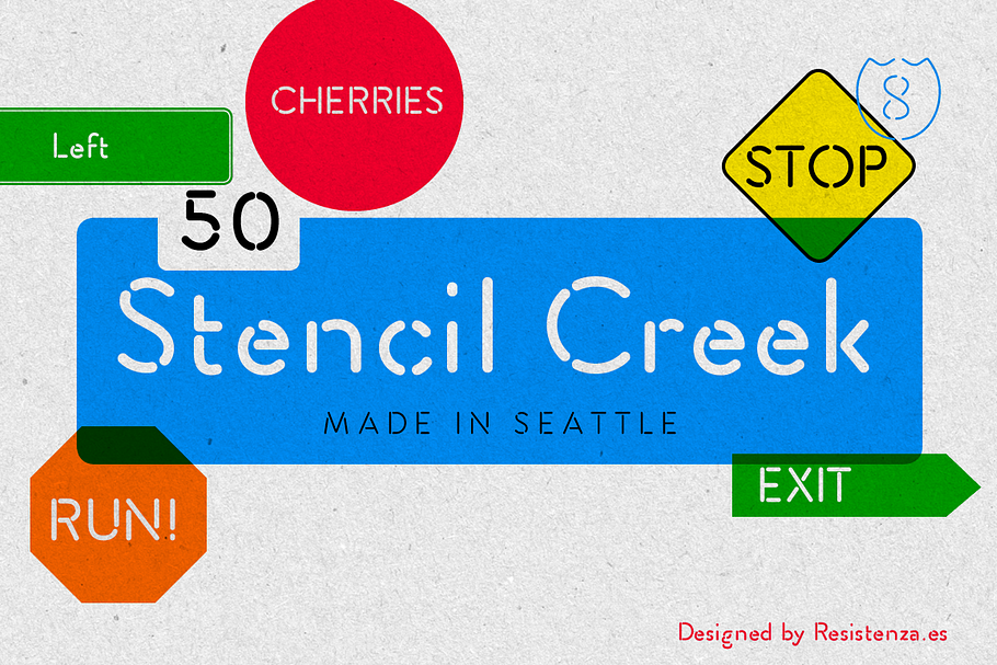Stencil Creek in Stencil Fonts - product preview 8