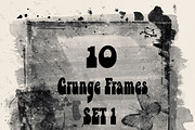 10 High Res Grunge Frames Set