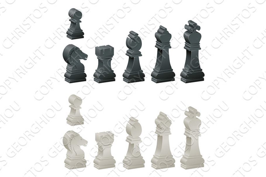 Chess pieces in Illustrations - product preview 8