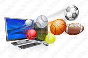 Sports computer app concept