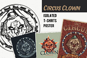 Clown T-shirts And Poster Labels