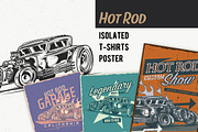 Hot Rod T-shirts And Poster Labels
