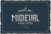 Midieval  Vintage Label Typeface