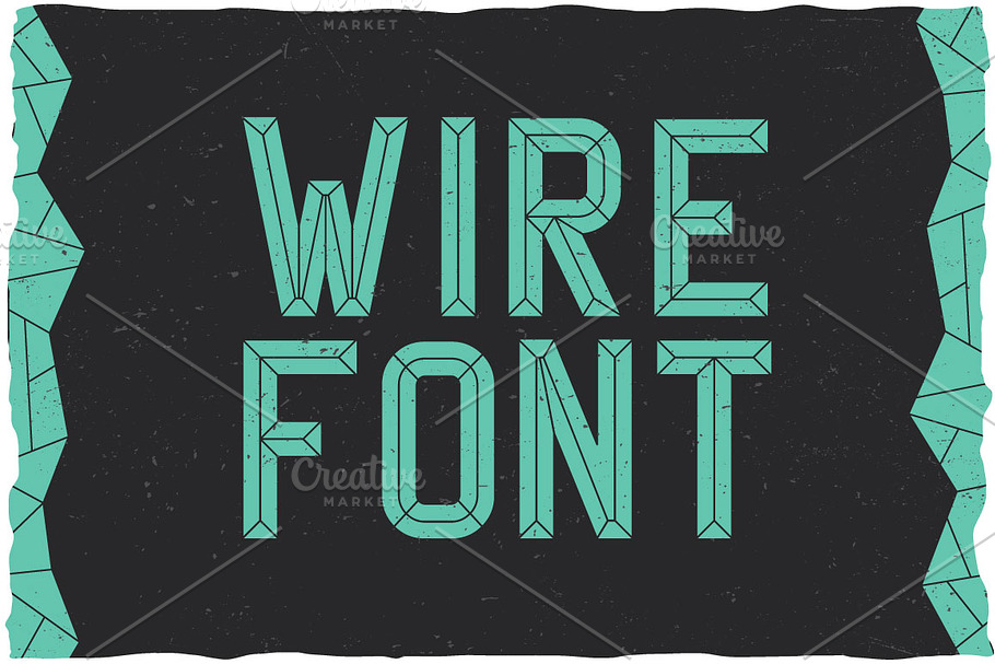 WireFont Vintage Label Typeface in Display Fonts - product preview 8