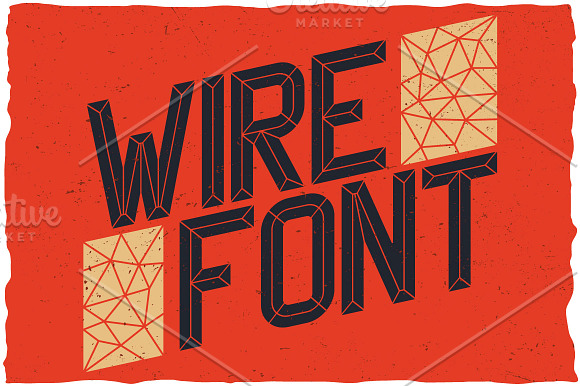 WireFont Vintage Label Typeface in Display Fonts - product preview 2