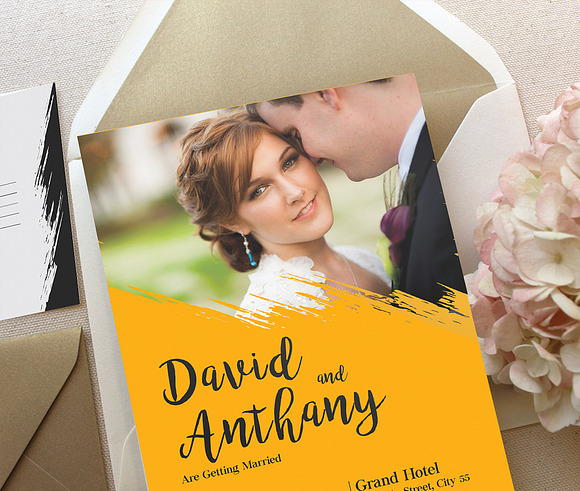 Wedding Invitation Template in Postcard Templates - product preview 1