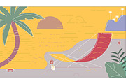 Beach Summer Vector Illustration