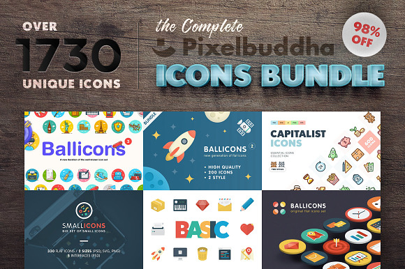 Complete Pixelbuddha Icons Bundle in Graphics - product preview 28