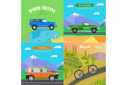 Transport. Collection of Four Auto Illustrations