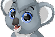 Little funny bear koala