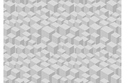 Gray isometric cube seamless pattern
