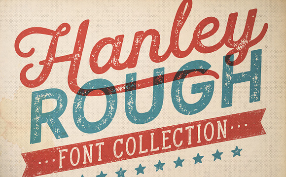Hanley Rough Font Collection in Block Fonts - product preview 23