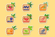 Jam Label Sticker Collection Of Templates In Square Frames