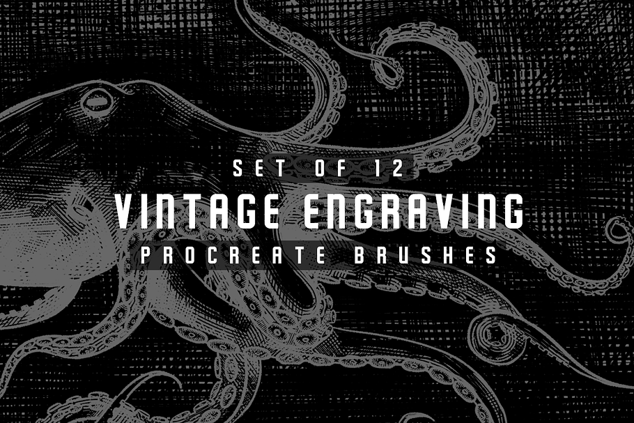 Vintage engraving Procreate brushes