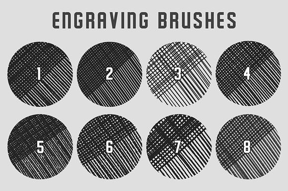 Vintage engraving Procreate brushes in Photoshop Brushes - product preview 1