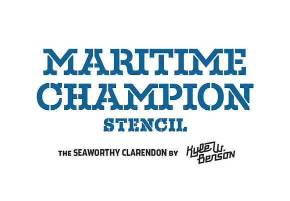 Maritime Champion Stencil in Stencil Fonts - product preview 4