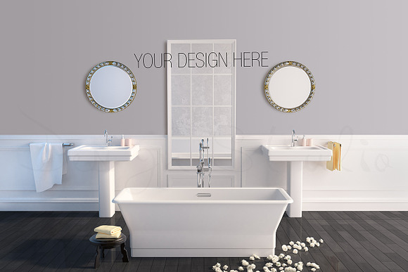 interior PSD, Bathroom photo in Print Mockups - product preview 3