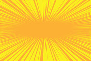 Orange rays pop art comic background