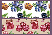 Seamless pattern with berry