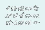 15 Zoo Animal Icons
