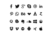 24 Simple Social Icons